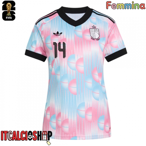 Belgio Dodi Lukebakio #14 Seconda Maglia Femmina Mondiali 2026 Manica Corta